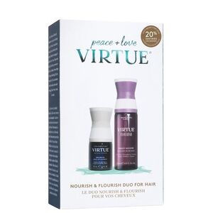 Virtue Nourish & Flourish Hair Treatment Duo - Purple and White